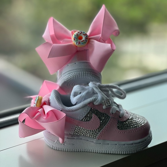 Pink Custom Baby Nike Shoes Custom Designed Toddler Sneakers